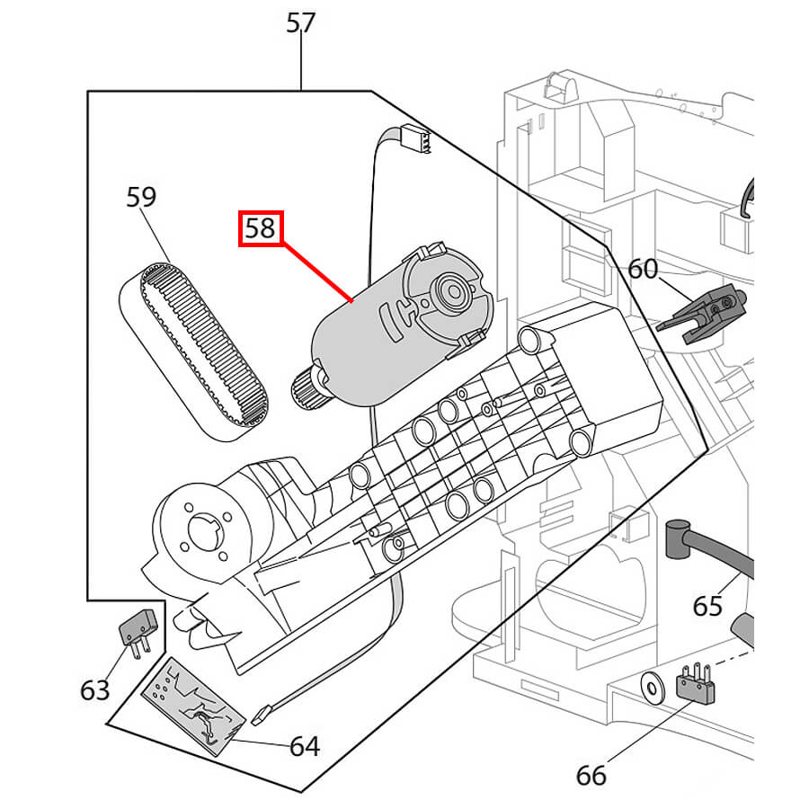 Мотор 7313217261 привода для кофемашины Delonghi
